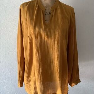 NWOT bl^nk London Oversized Mustard Top, size small
